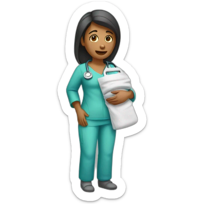 arriving at the emergency room with pain and having surgery to remove the uterus. sticker