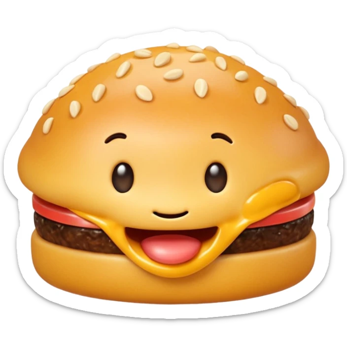 3D emoji of food with a first bite taken, symbolizing first bite achievement, cute and modern, soft lighting, glossy, isolated, no background
 sticker