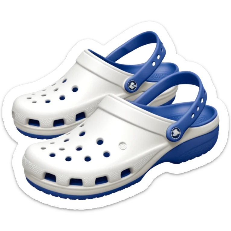Pure white Crocs clogs, all-white straps and sole, no blue or other colors, matte white material, ventilation holes, dark background, realistic product photo, monochrome white only, no logos. bottom white sticker