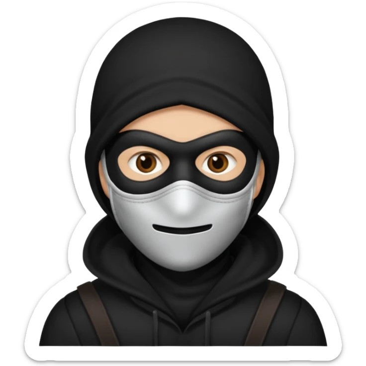  portrait of robber  sticker