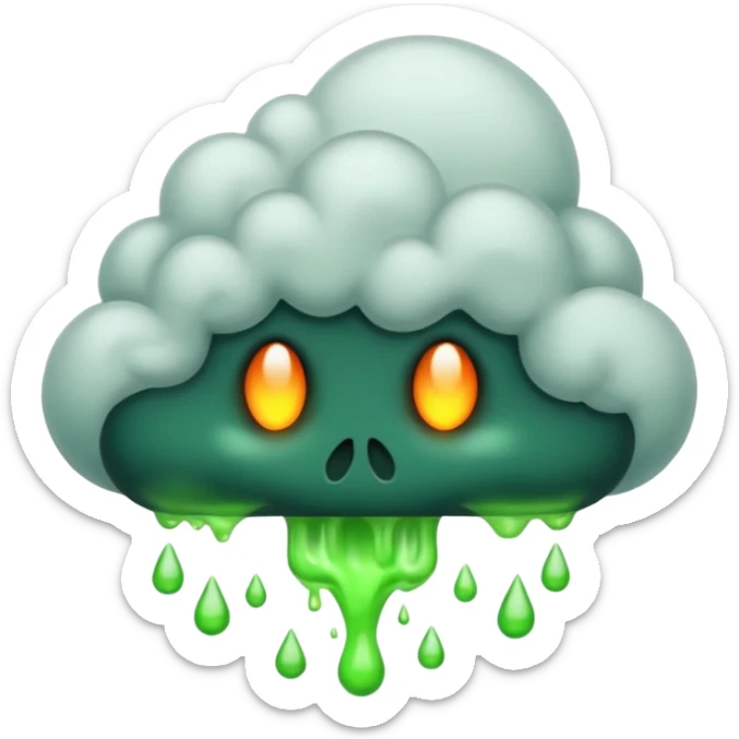 a poisonous cloud of gas, dark swamp color, realism sticker
