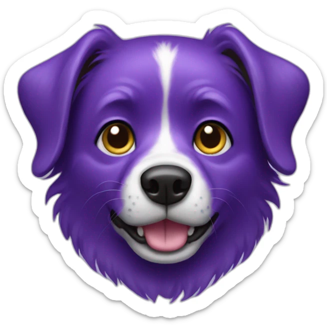 purple dog sticker