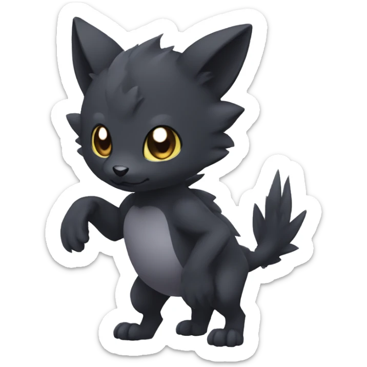 Cute cool dark animal hybrid Fakemon full body sticker