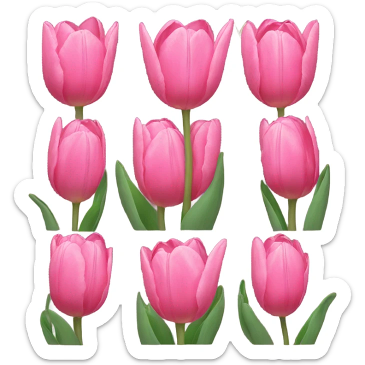 Pink tulips sticker