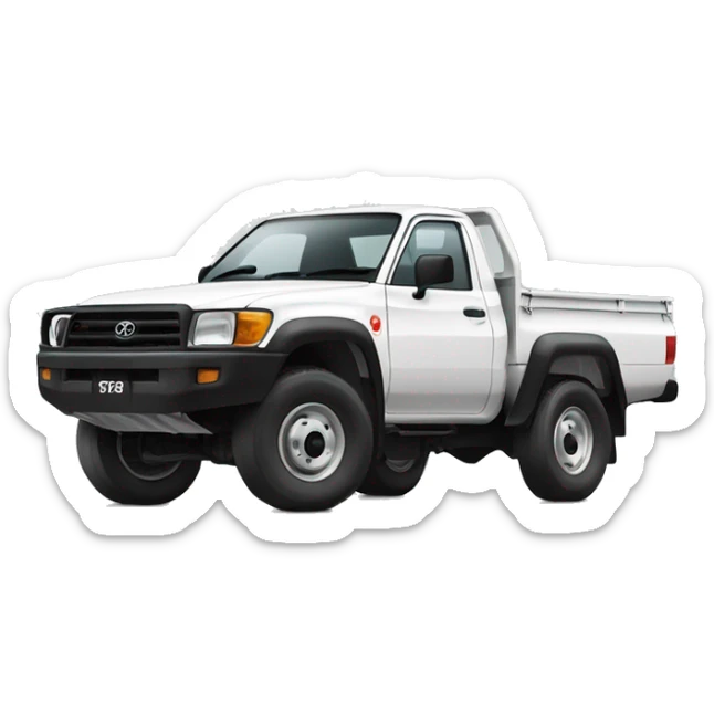 Toyota 79 series Ute with bullbar sticker