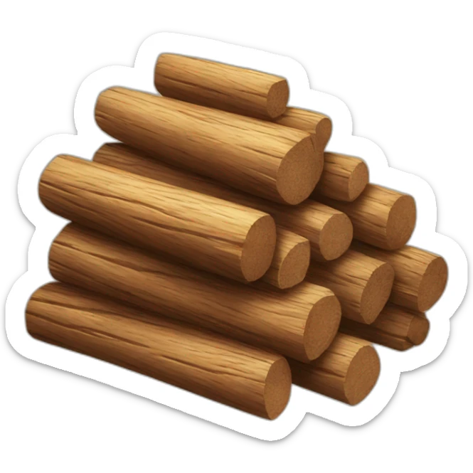 pile of wood sticker