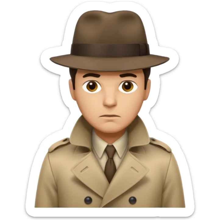 detective, latin sticker