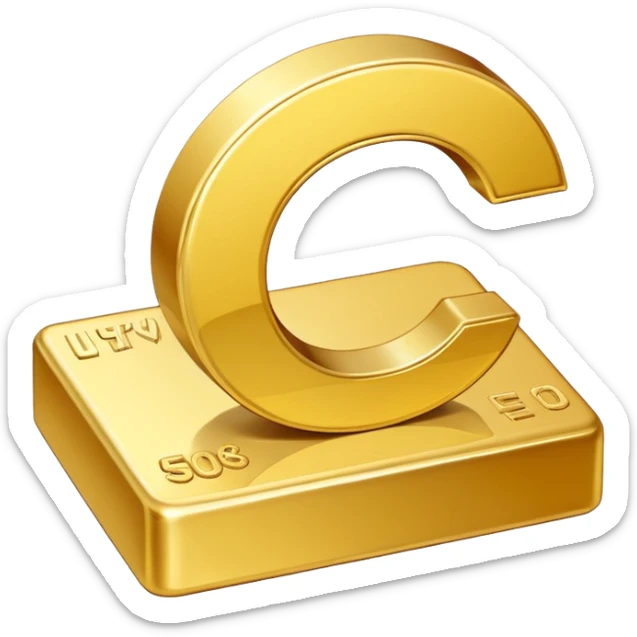 Ukrainian hryvnia currency symbol emoji, official design sticker