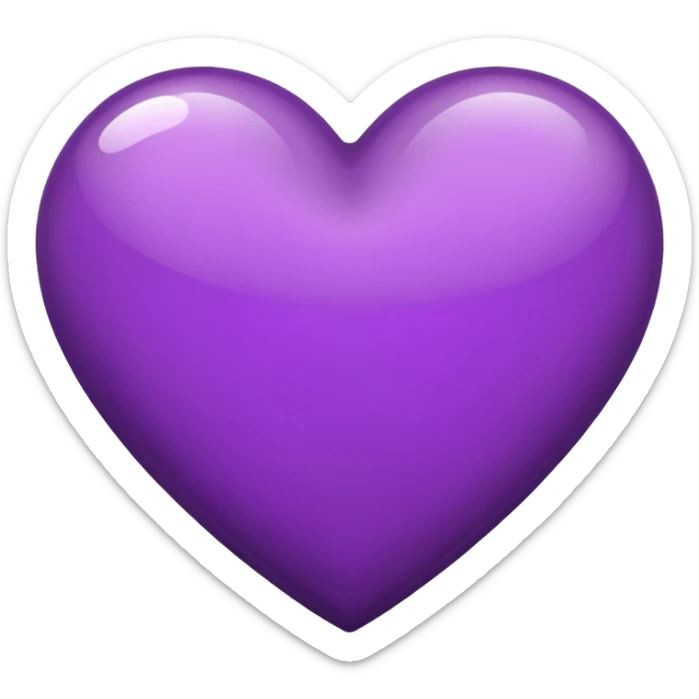 Heart emoji with mix of black and purple colour sticker