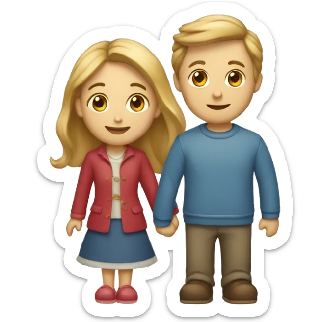 Un homme et une femme amoureux sticker