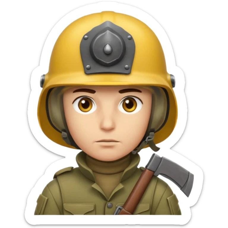 Soldier just face no body generic yellow skin with a gunner helmet that has NO FUCKING ISIGNIA ON THE HELMET sticker