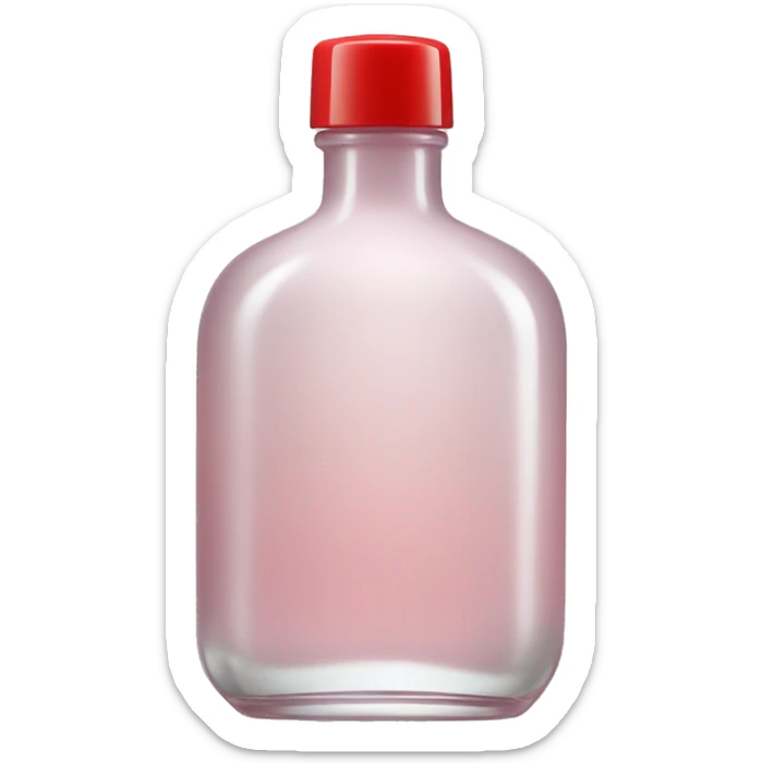glossier perfume bottle with red cap sticker