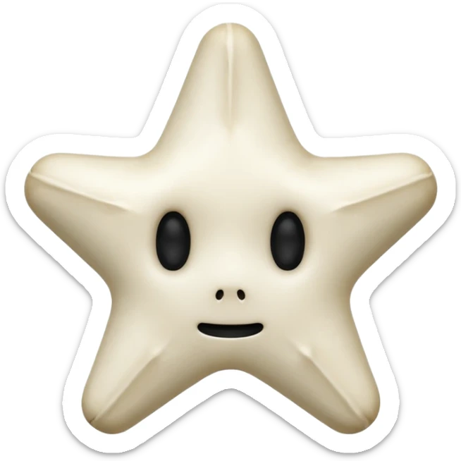 starshape made of bone. no face . no outer ridge. no eyes. no. nose. no mouth. just a star stop rendering a face on it sticker