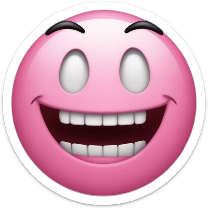 emoji smile but the smile is huge and creepy sticker