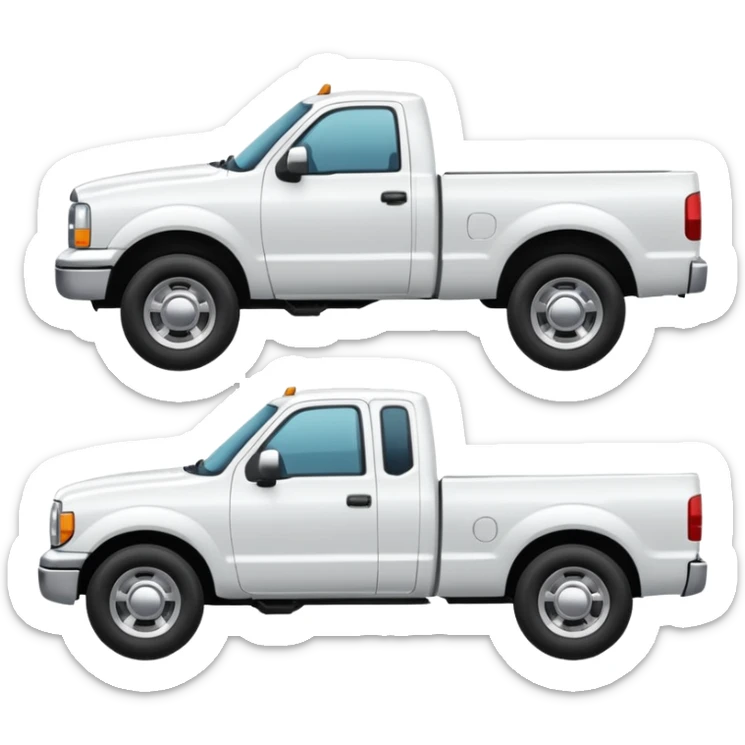 WHITE PICKUPTRUCK SIDE VIEW ELLISDON ON SIDE OF TRUCK sticker