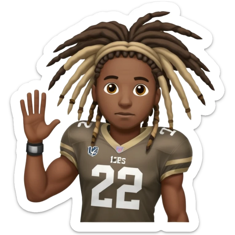 African-American with dreads CU football player number 12 sticker