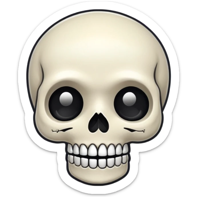 
Cute kawaii skull  cartoon -style/cute and transparent for a sticker 
 
 sticker