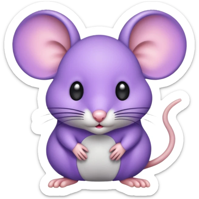 Ratón morado sticker