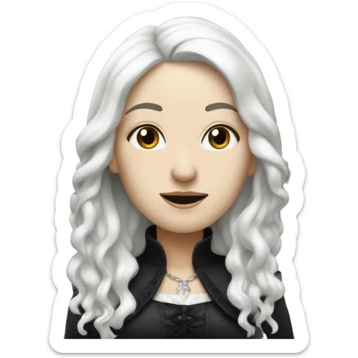 Gothic white woman standing sticker