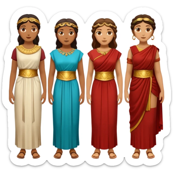 mujer cartagineses y romanos cuerpo entero sticker