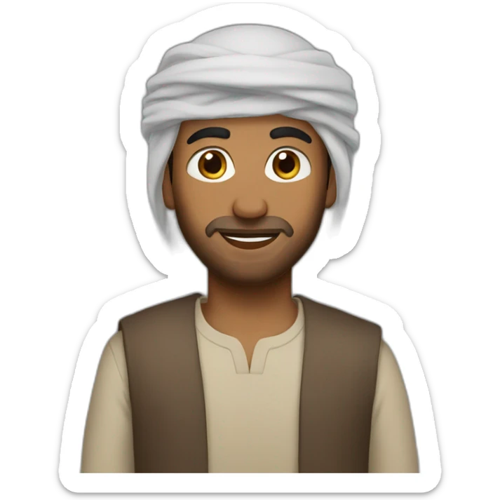 Arab brown man sticker