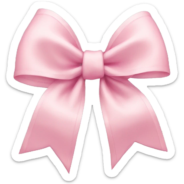 Light pink bow sticker
