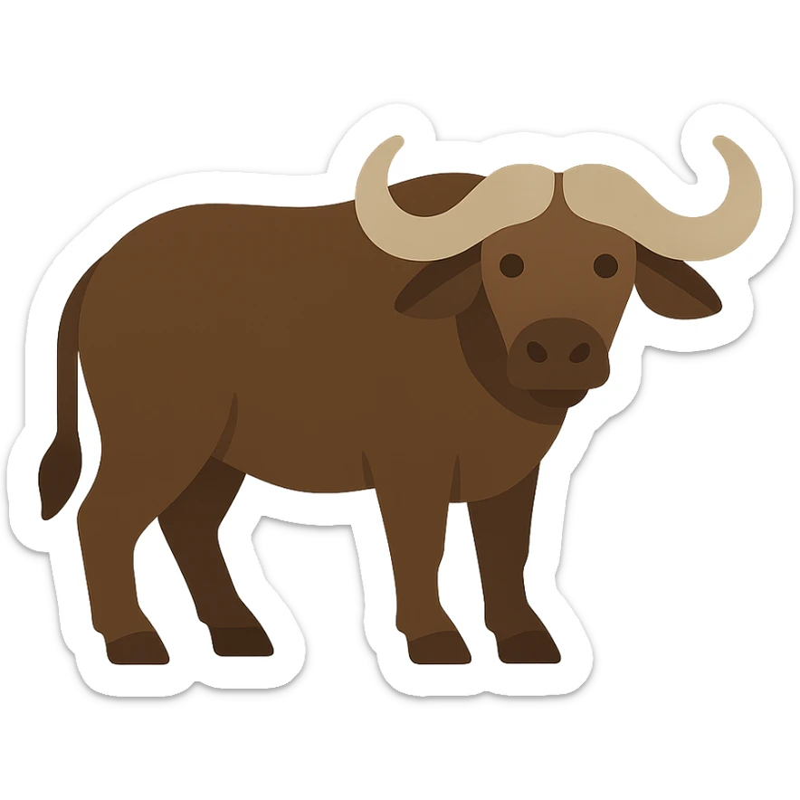 African buffalo sticker