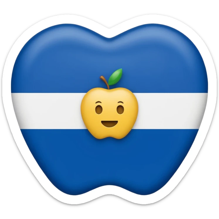 bandeira dos Açores, estilo emoji Apple, minimalista, formato quadrado, sem texto sticker