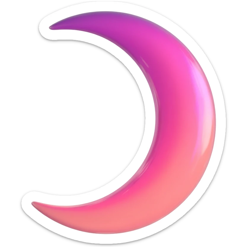 Shiny pastel rose-pink-lavender-violent-gradient crescent moon sunset aesthetic realistic real life scenery landscape sunrise aesthetic landscape scenery scenic background sticker