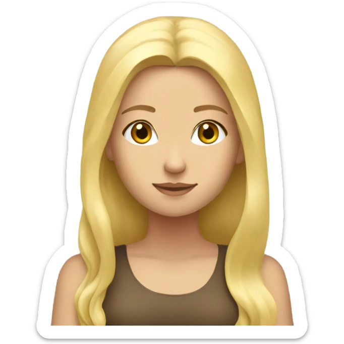 Blonde girl long hair meditation namaste sticker