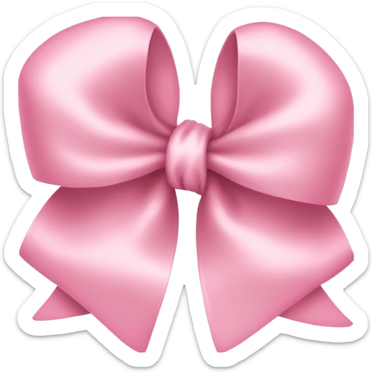 light pink ribbon bow sticker