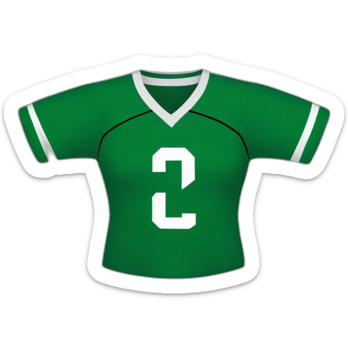 flying dark green women's football tee shirt sticker