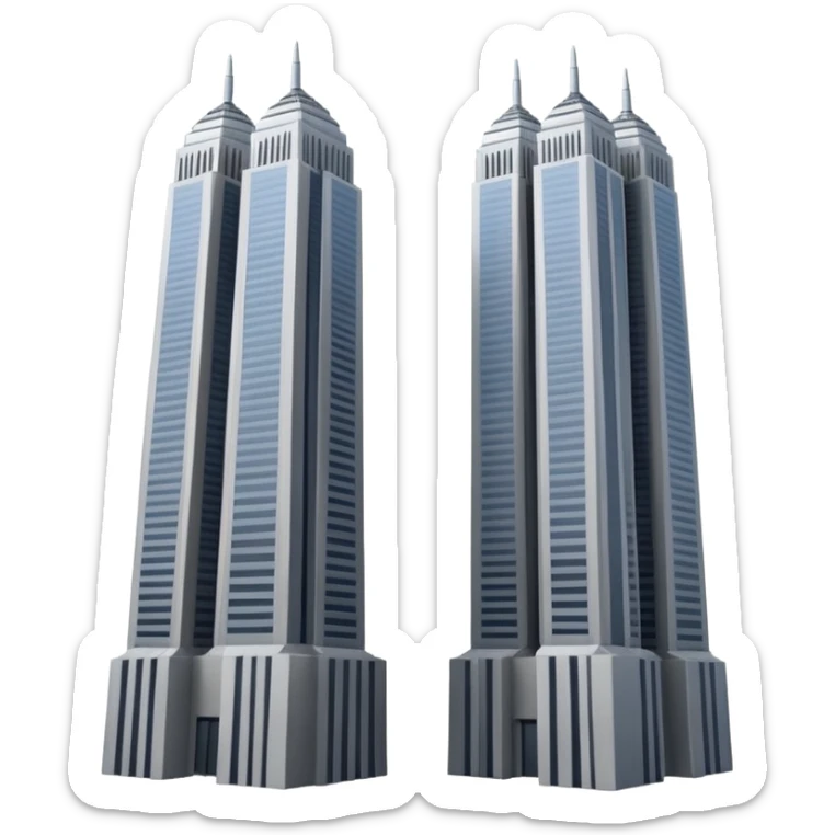 animated emoji of twin towers or 9/11 memes sticker