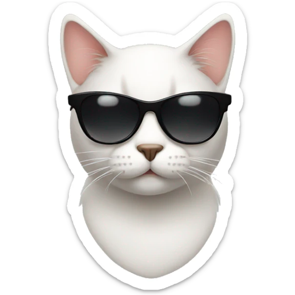 Cat with sunglasses sticker