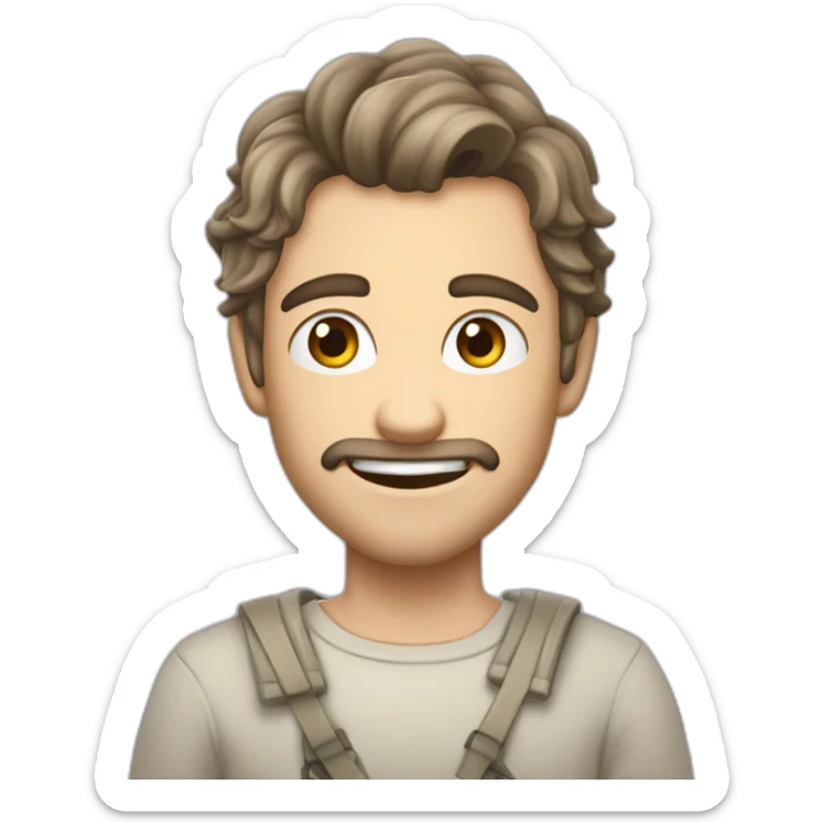 lucius best qui serre les dents et a la tête gelé sticker