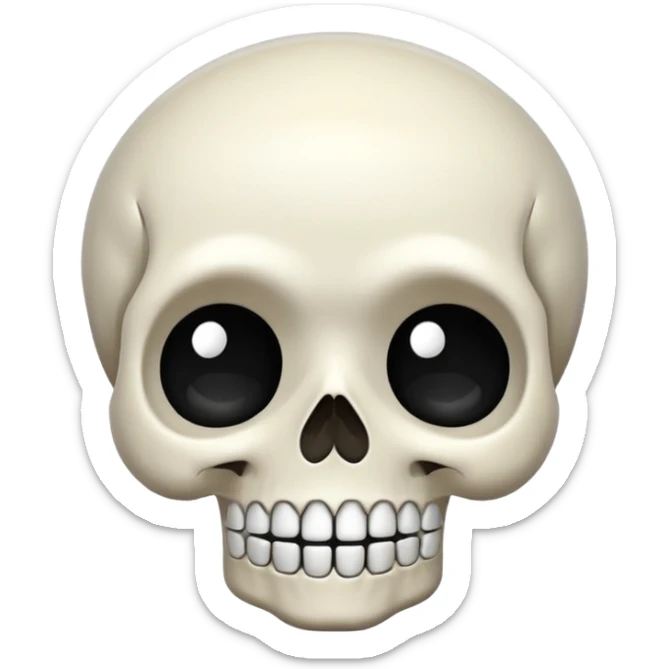 
Cute kawaii skull  cartoon -style/cute and transparent for a sticker 
 
 sticker