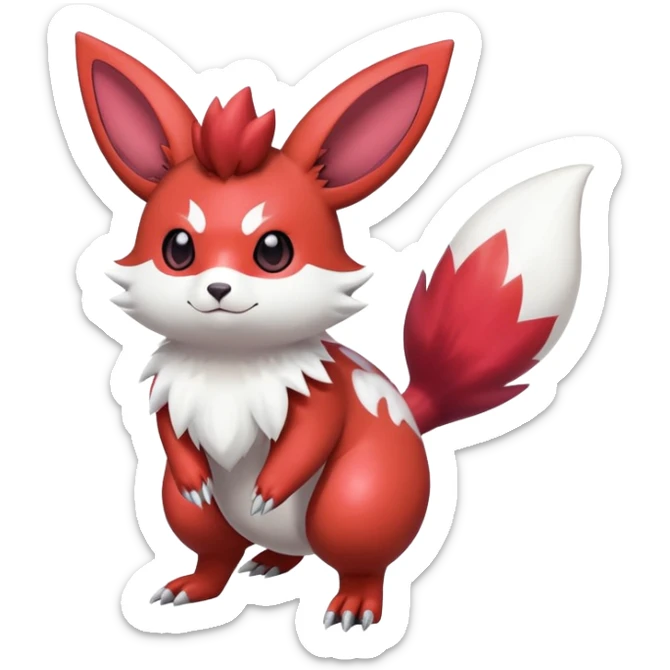 Shiny Furret-Flareon-Minccino-Zangoose-Hybrid (Full body) sticker