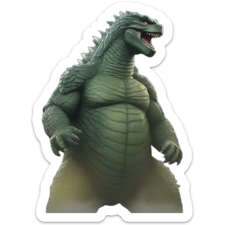 Cinematic Godzilla (proportional)calm (realistic) (Godzilla King of the Monsters, 2019) sticker