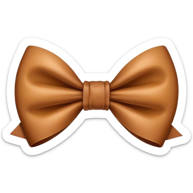 Brown bow sticker