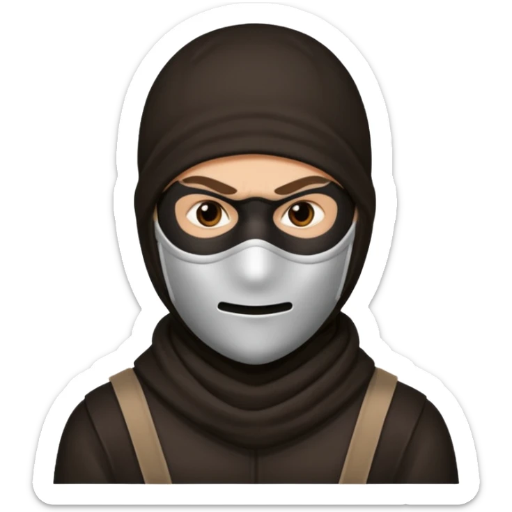  portrait of robber  sticker