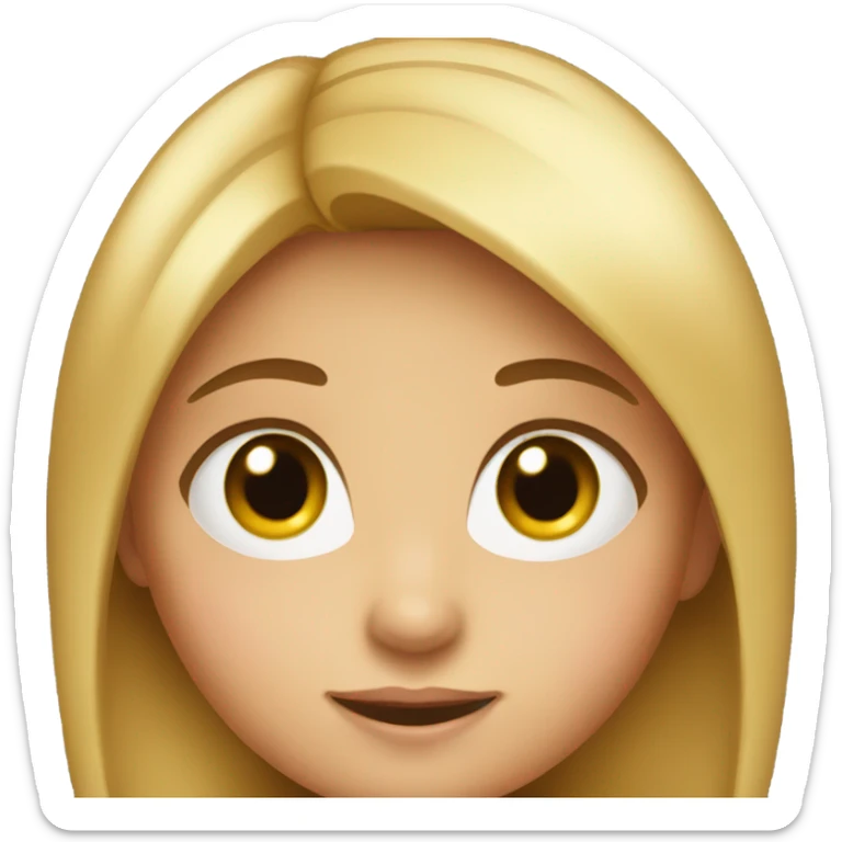 Girl with big cheeks  sticker