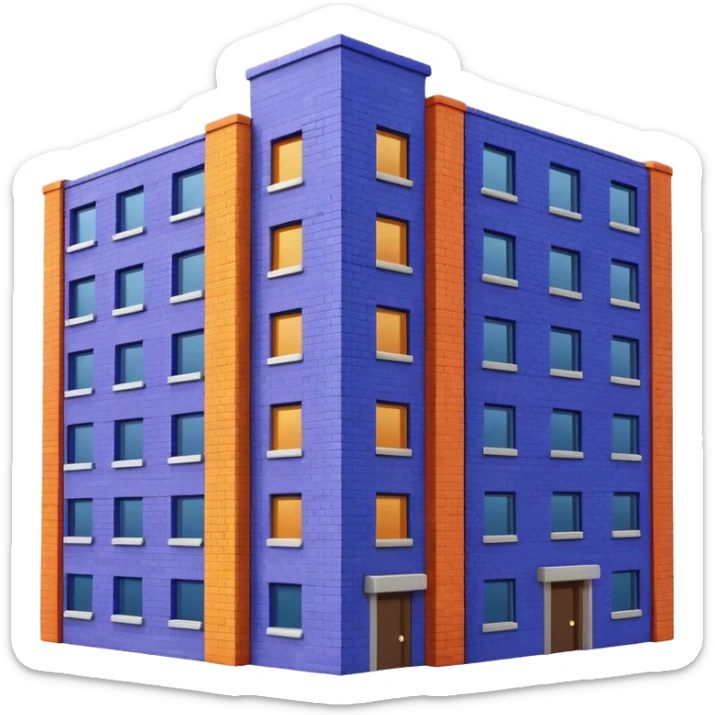 I want a 7 storey building with 7 colours. Starting with violet, indigo, blue, green, yellow, orange , red sticker