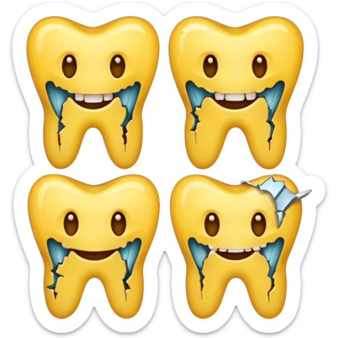 Teeth removed sticker