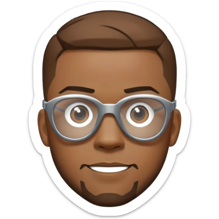 sam wilson with crew cut hair, side-whiskers, and wear safety glasses from  from captain america: civil war sticker