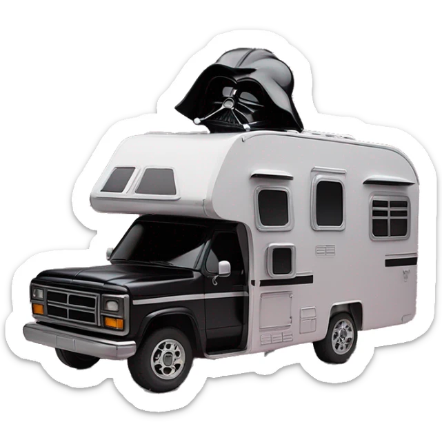 Darth Vader and Barbie’s expensive but very dusty old disturbing disgusting ghostly very haunted horror dream rc camper sticker