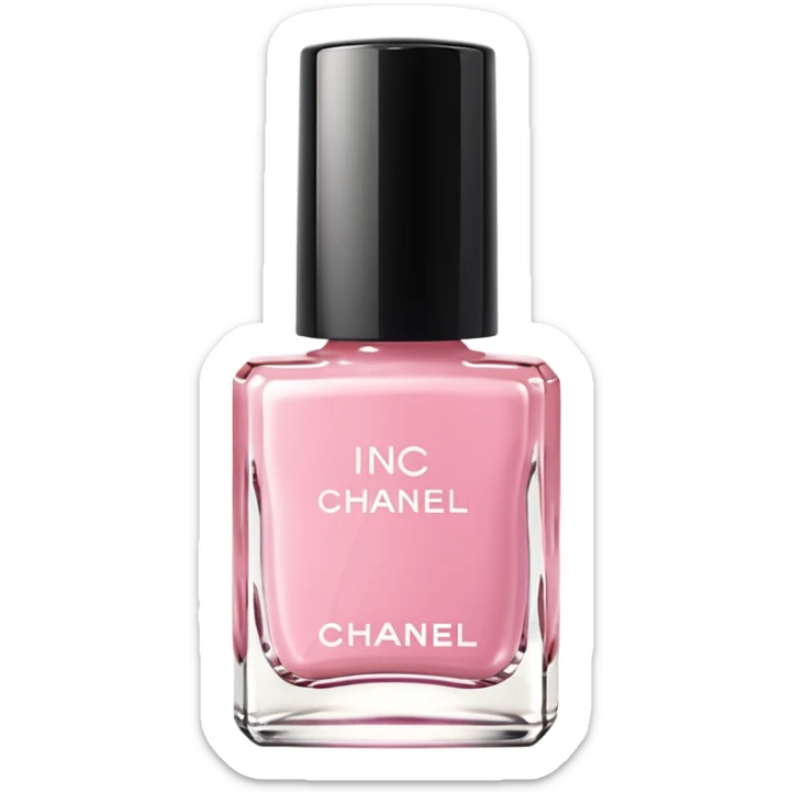 Light Pink nail polish bottle chanel sticker