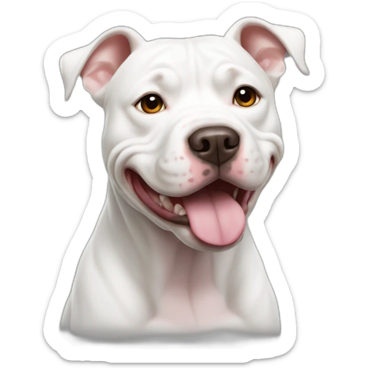 white pitbull sticker