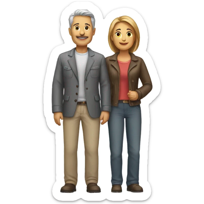 couple homme femme 50 ans sticker