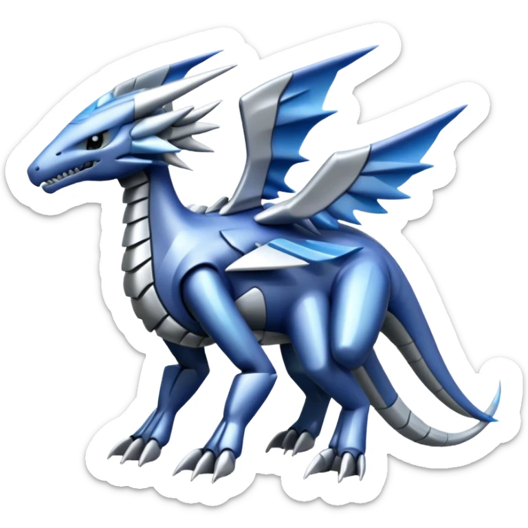 Futuristic Cool Cute Edgy Shiny Digimon-Dialga-Palkia-hybrid full body sticker