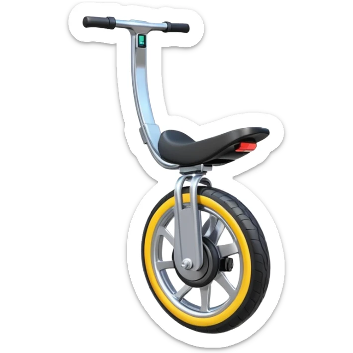 an emoji of an ELECTRIC unicycle in a format 128 pixel by 128 pixels sticker